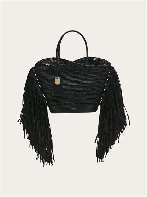 ferragamo tote with fringes.